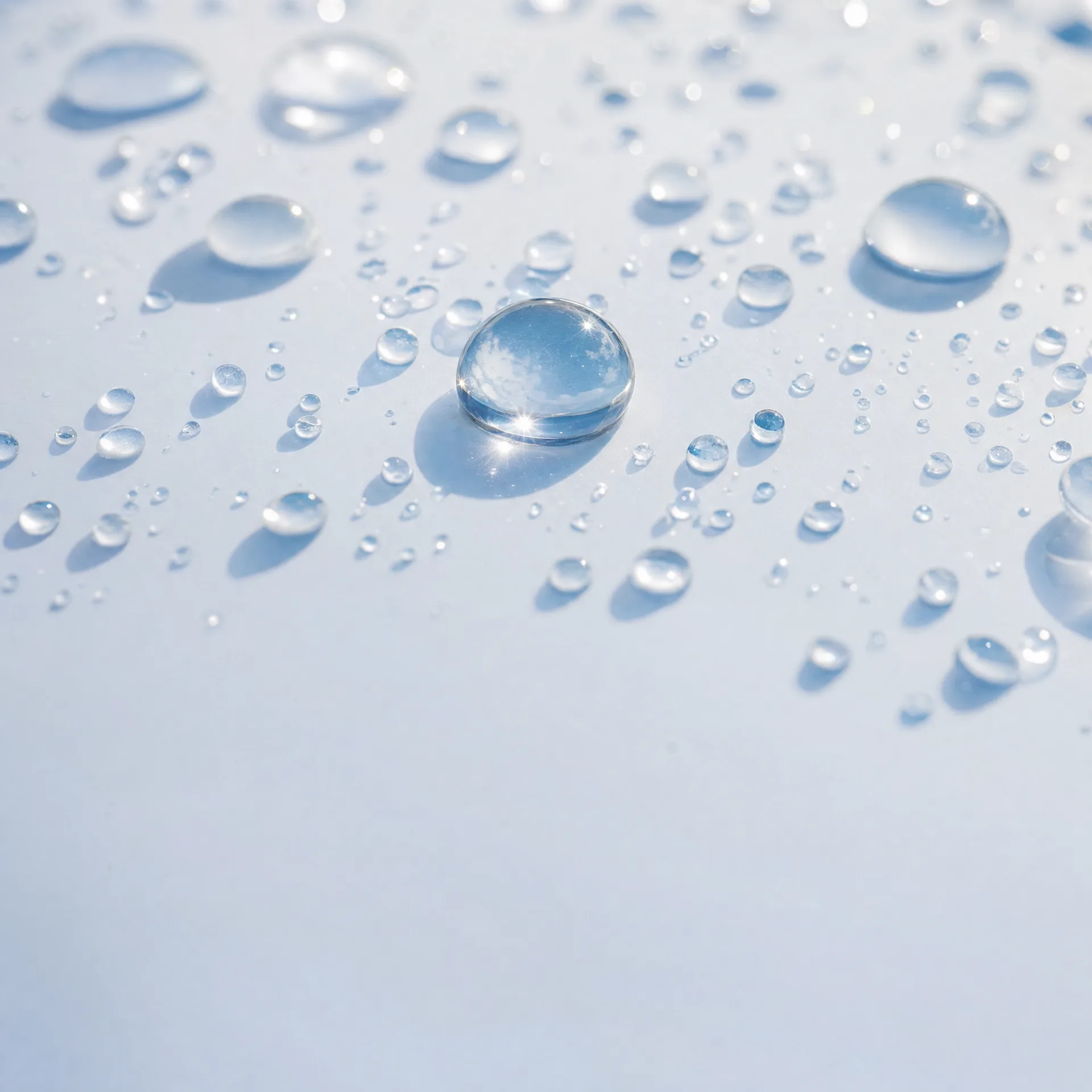 Water beading on a freshly protected boat surface, behind a sample Vessel Care Record service log